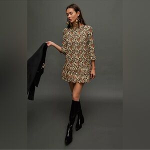 Free People Avenue Mini Dress Floral Open Back XS NWT